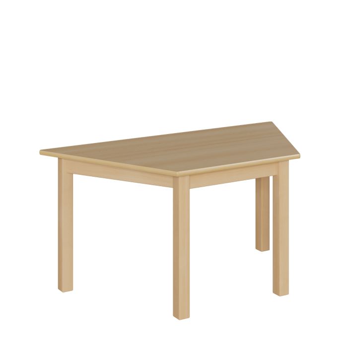 Trapeztisch Holzgestell, 3 Größen, 7 Höhen